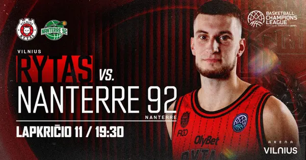 BCL: Vilniaus "Rytas" - Nantero "Nanterre 92"