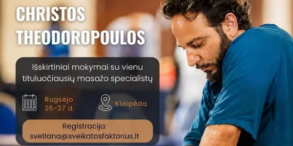 Mokymai su pasaulinio lygio terapeutu Christos Theodoropoulos