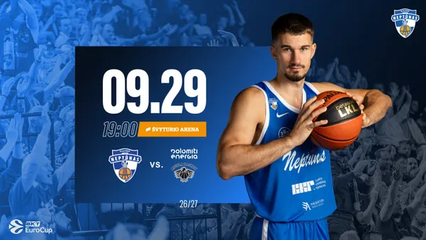 BKT EuroCup: Klaipėdos „Neptūnas“ - Trento „Dolomiti Energia“