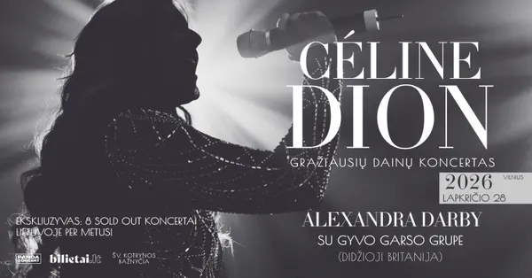 Gražiausių CELINE DION dainų koncertas | Alexandra Darby su gyvo garso grupe