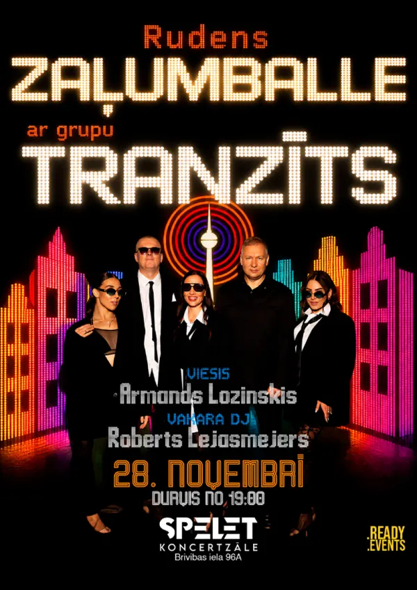 Rudens ZAĻUMBALLE ar grupu TRANZĪTS