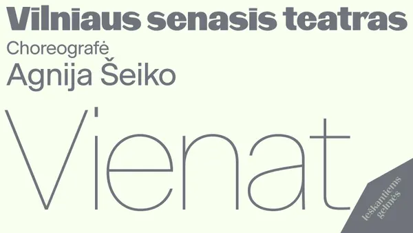 Šokio spektaklis „VIENAT“ režisierė ir choreografė Agnija Šeiko
