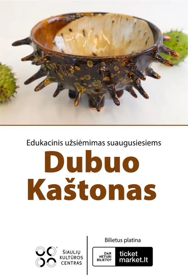 Edukacinis Keramikos Užsiėmimas Suaugusiesiems „Dubuo Kaštonas“