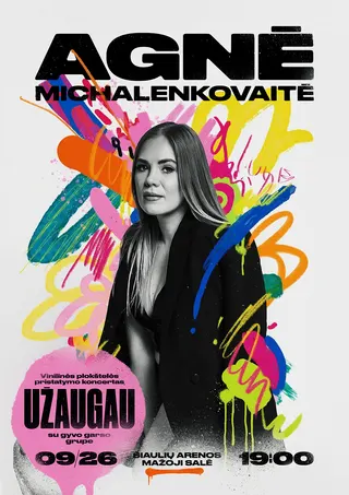 AGNĖS MICHALENKOVAITĖS Vinilinės plokštelės pristatymo koncertas “UŽAUGAU”