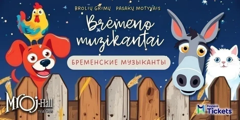 Brėmeno muzikantai | Mroj-Hall teatras