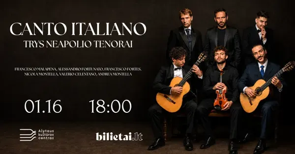 Canto Italiano. Trys Neapolio tenorai