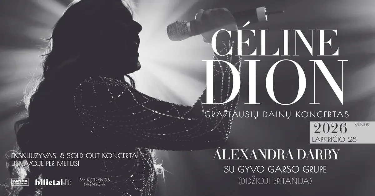 Gražiausių CELINE DION dainų koncertas | Alexandra Darby su gyvo garso grupe