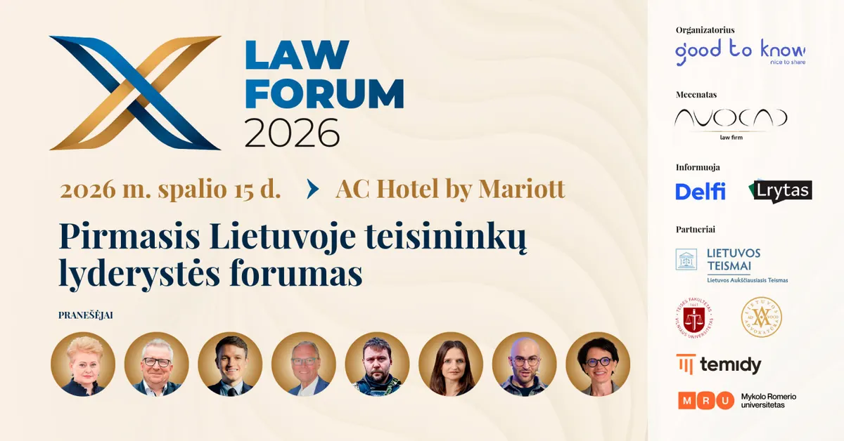 Teisininkų lyderystės konferencija LAW FORUM 2026