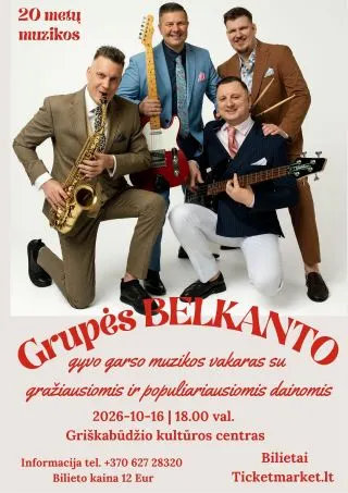 Gyvo garso muzikinis vakaras | Belkanto
