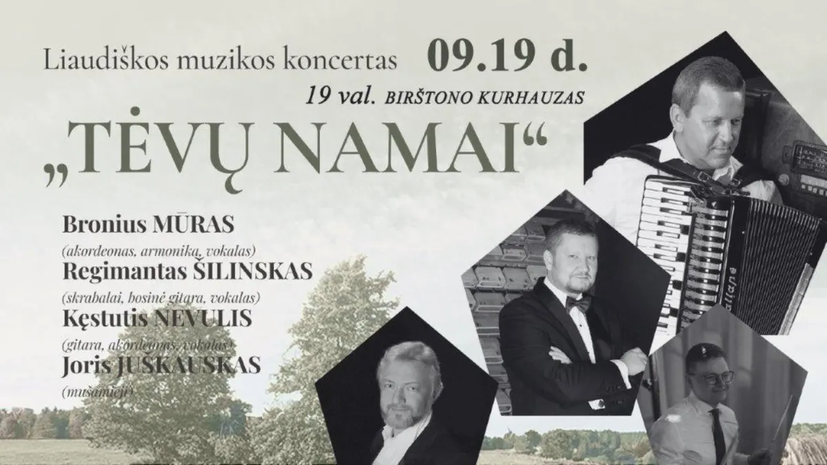 Liaudiškos muzikos koncertas „Tėvų namai“