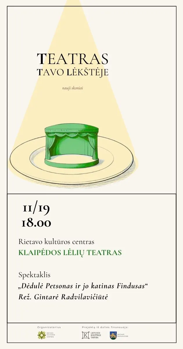Klaipėdos lėlių teatro spektaklis „Dėdulė Petsonas ir jo katinas Findusas“, rež. Gintarė Radvilavičiūtė