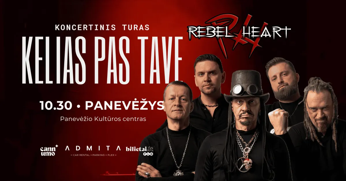 (PERKELTAS) "Rebelheart" koncertas "KELIAS PAS TAVE"