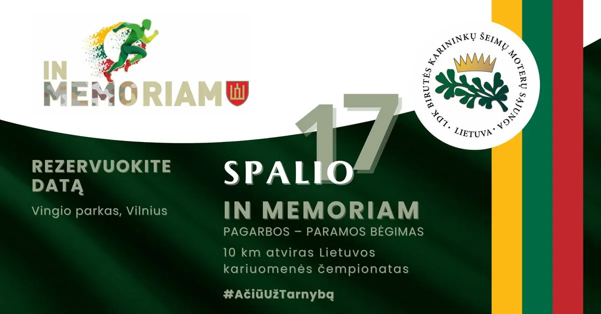 Pagarbos - paramos bėgimas "In Memoriam 2026"