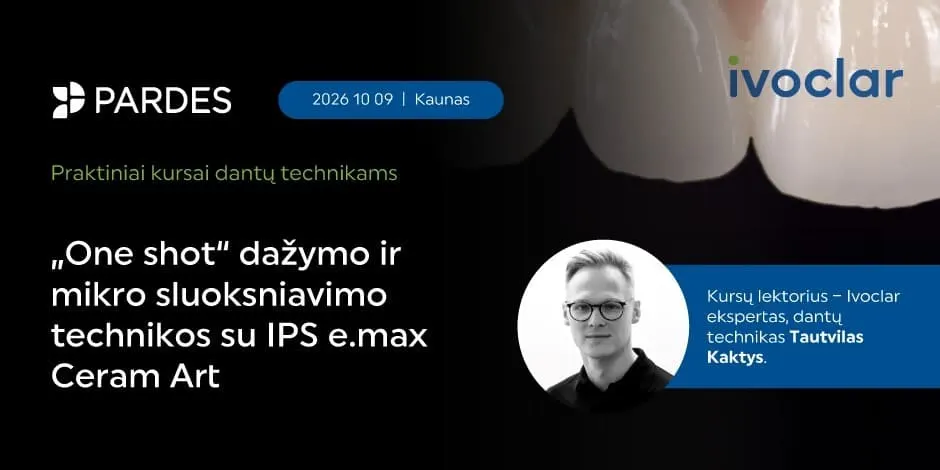 „One shot“ dažymo ir mikro sluoksniavimo technikos su IPS e.max Ceram Art