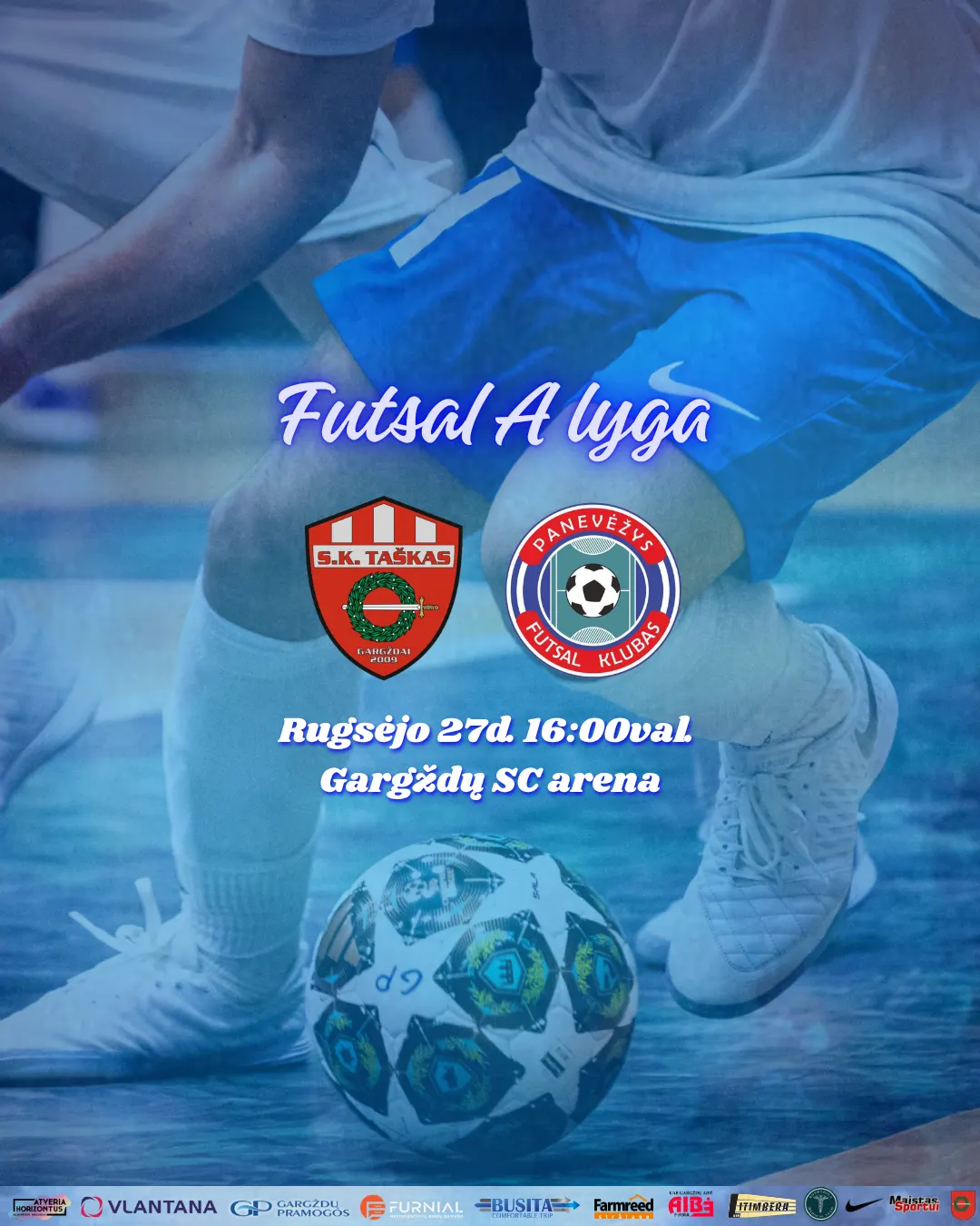 Futsal A lyga: Gargždų Pramogos - FA Panevėžys